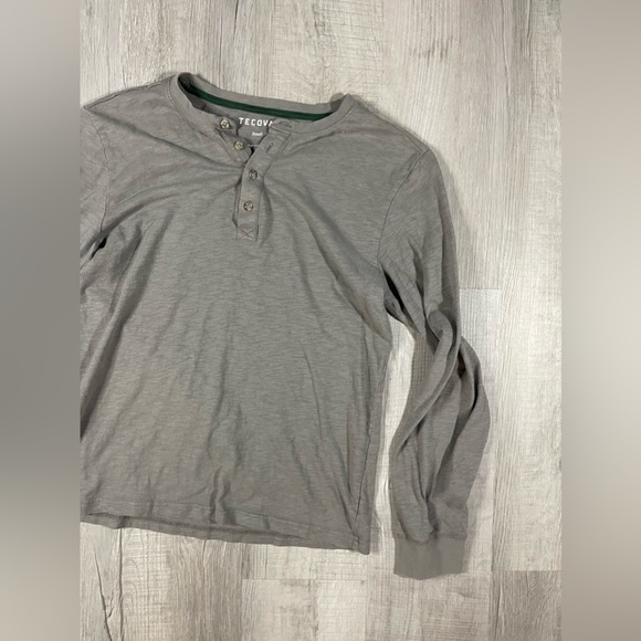 Tecovas Henley Long Sleeve Shirt Small Mens Grey Western Rodeo Cowboy Cotton #O - Picture 3 of 8